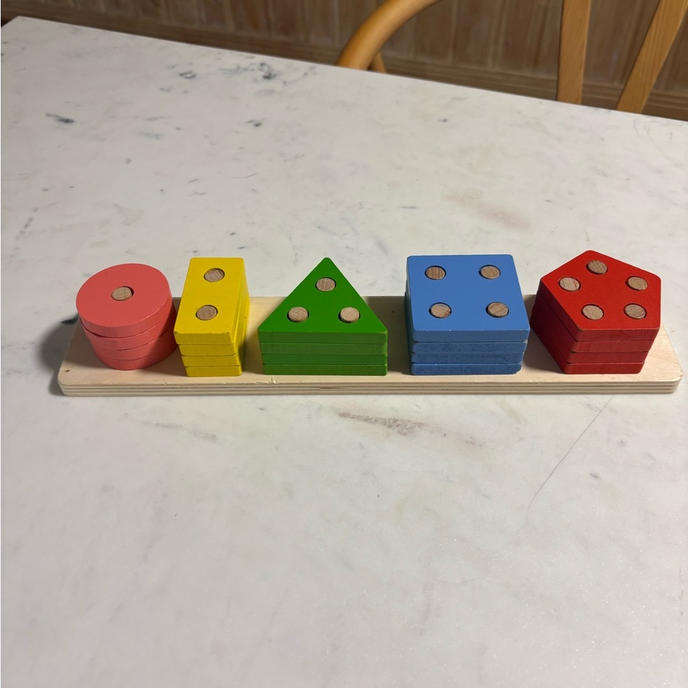 Colorful Wooden Shape Sorting Toy